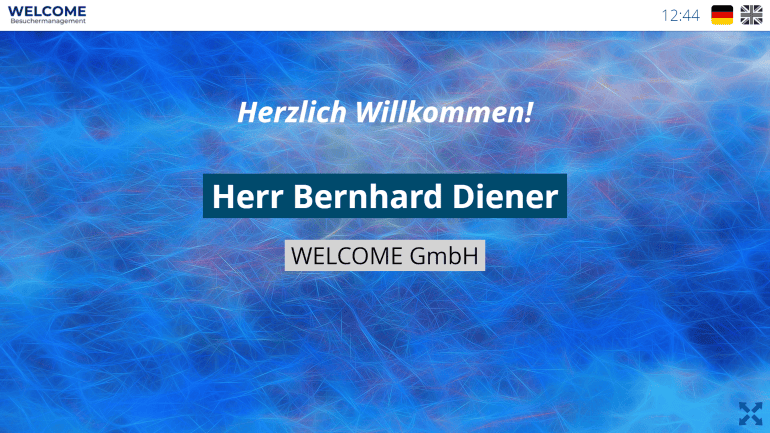 WELCOME Begrüssung