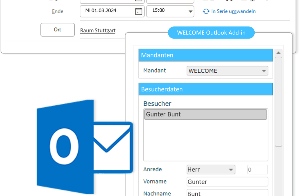 Besuchermanagement-Software mit Outlook Integration